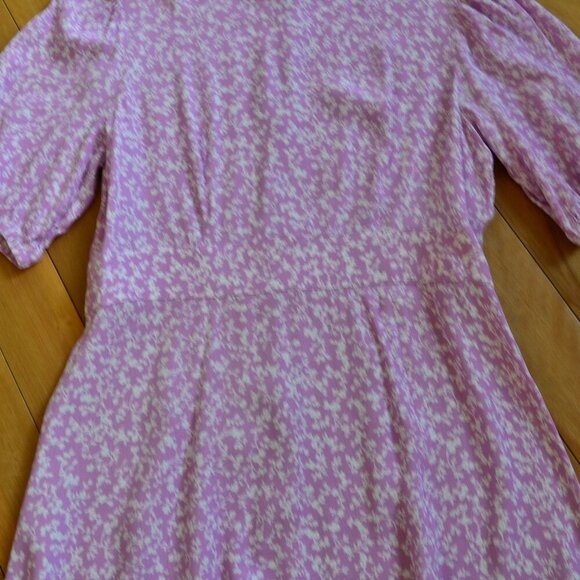 & OTHER STORIES FLORAL PRINT PUFF SLEEVE DRESS SIZE 38 US S/M - Picture 3 of 8